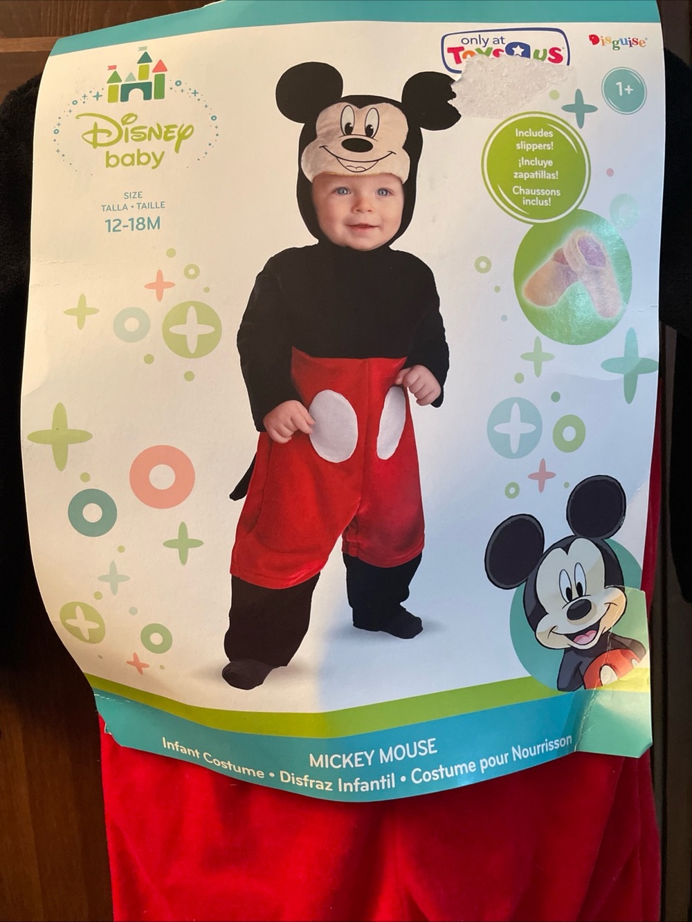 Disney Baby Mickey Mouse Costume — Black, Red & White